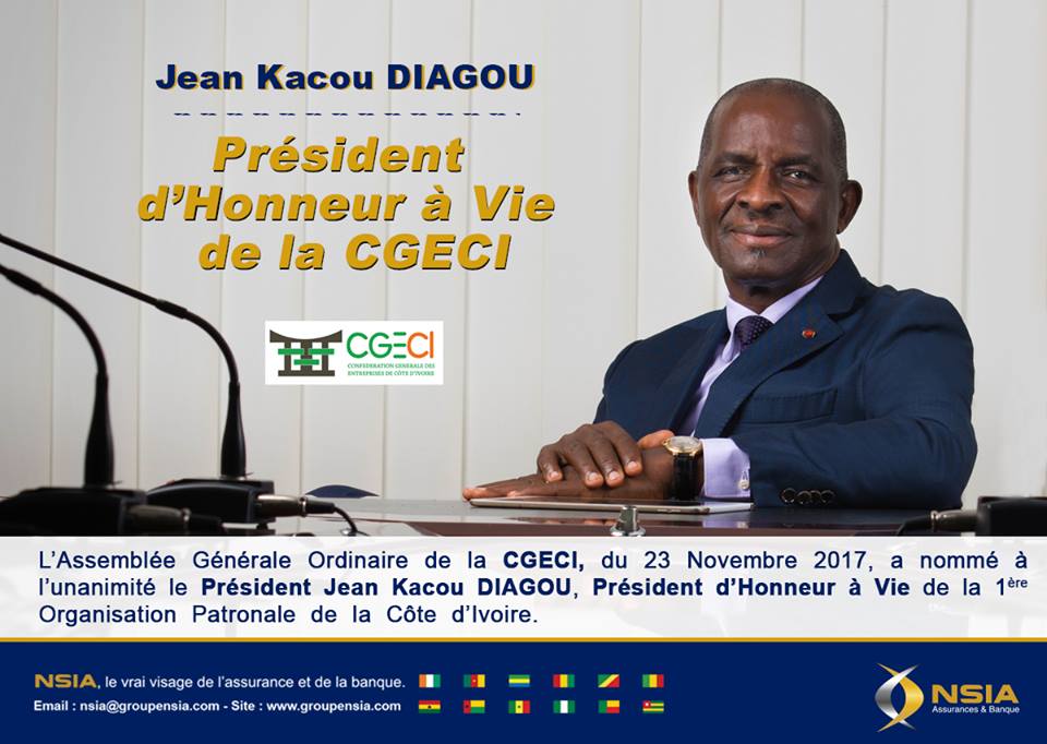 Président d’Honneur à Vie de la 1ère Organisation Patronale de la Côte d’Ivoire