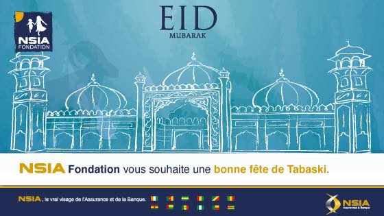 Tabaski, jour de célébration et de partage ! NSIA Fondation vous souhaite une excellente célébration en compagnie de vos proches.